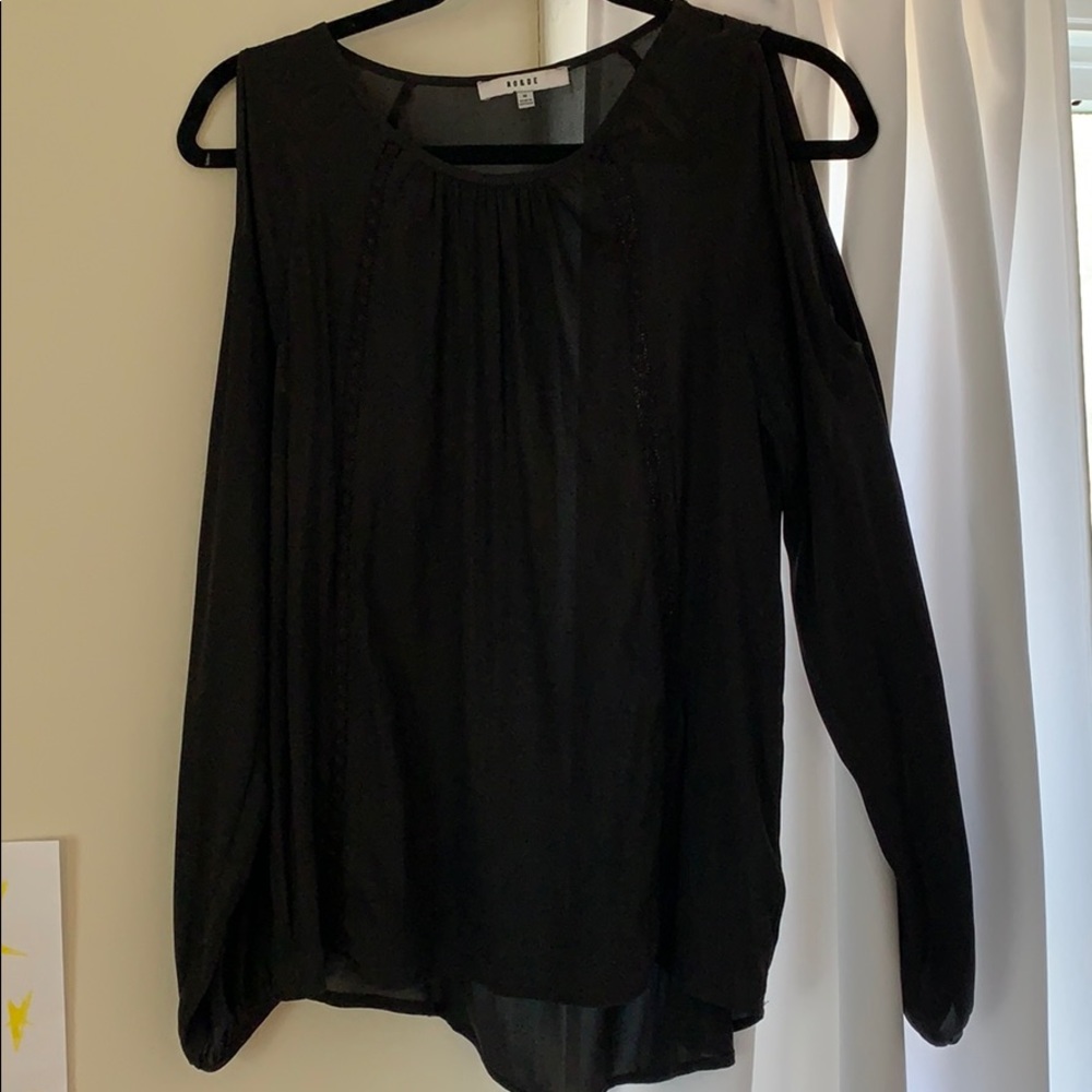 Black long sleeve top